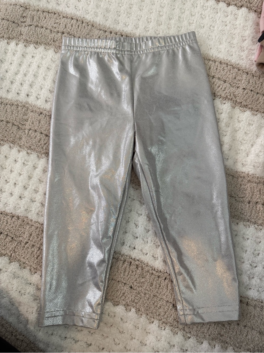 Carter's Metallic Silver Girls Leggings